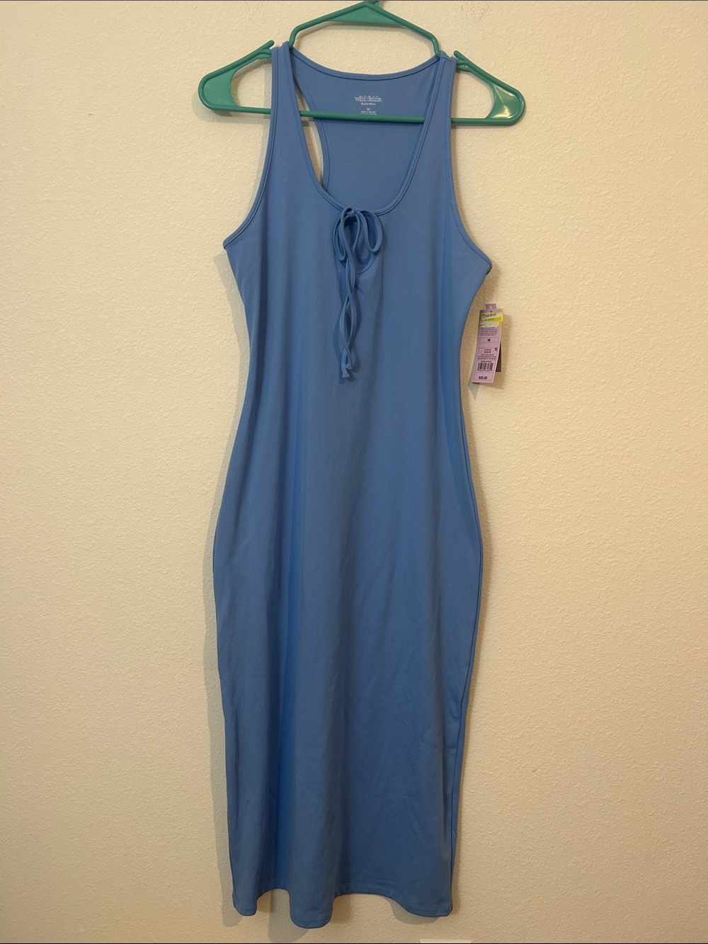 wild fable Blue Tie-Front Tank Midi Dress